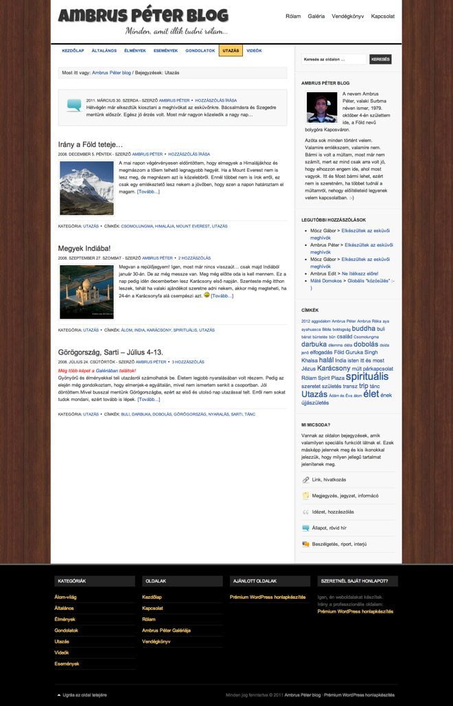 Ambrus Péter blog ~ Prémium WordPress honlap