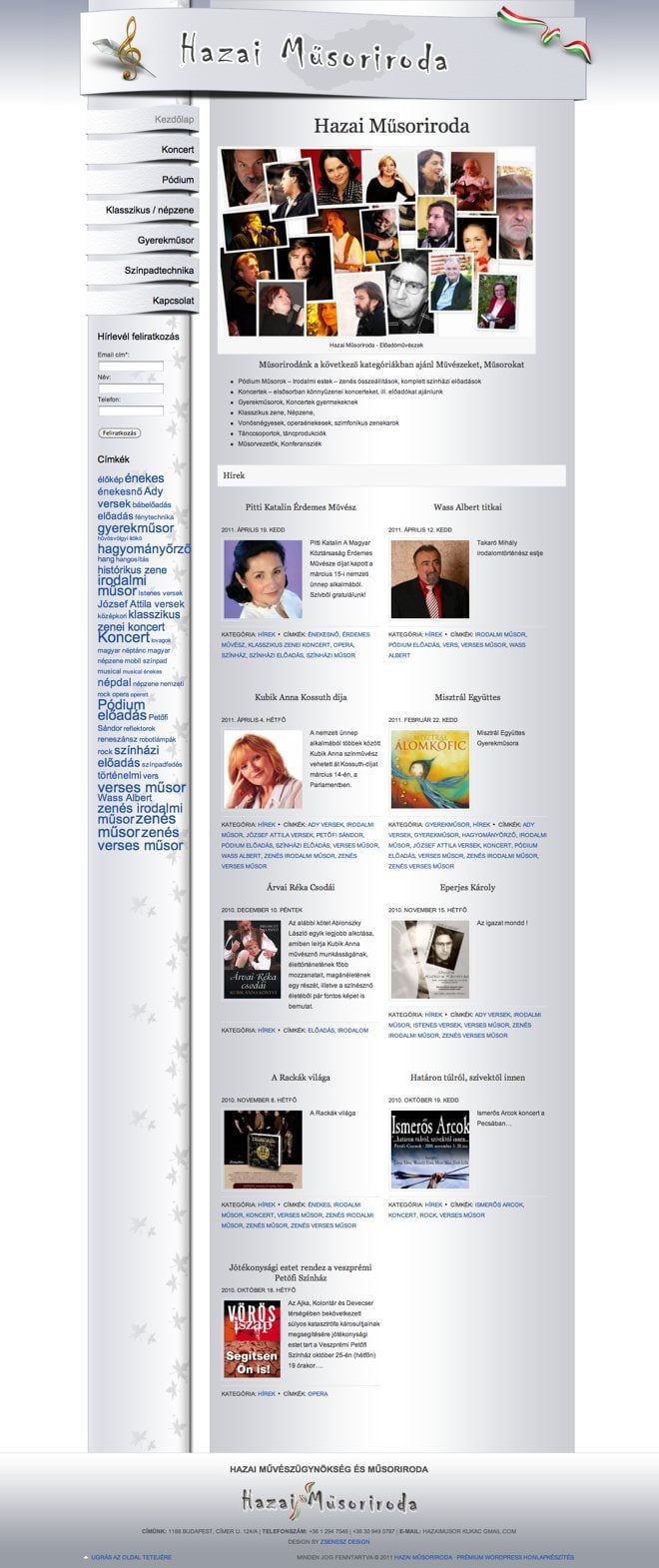 Hazai Műsoriroda ~ Prémium WordPress honlap