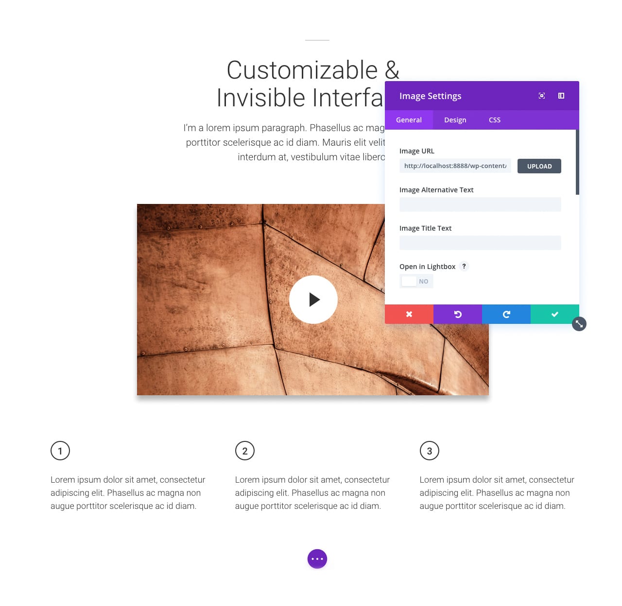 Divi - Customizable Interface