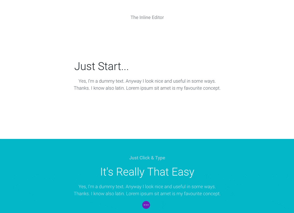 Divi - Inline Editor